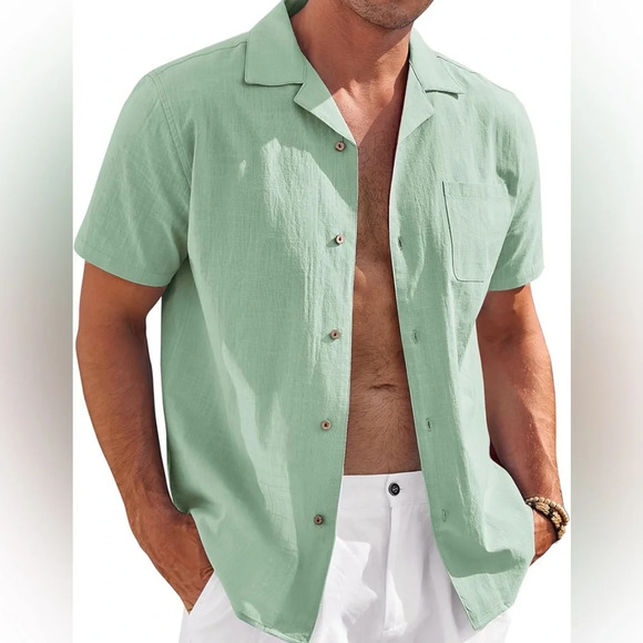 linen button down shirt - Picture 4 of 5